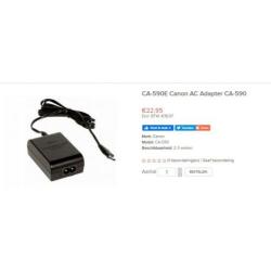 5 Stuks CANON CA-590E adapter nu voor 19 euro !