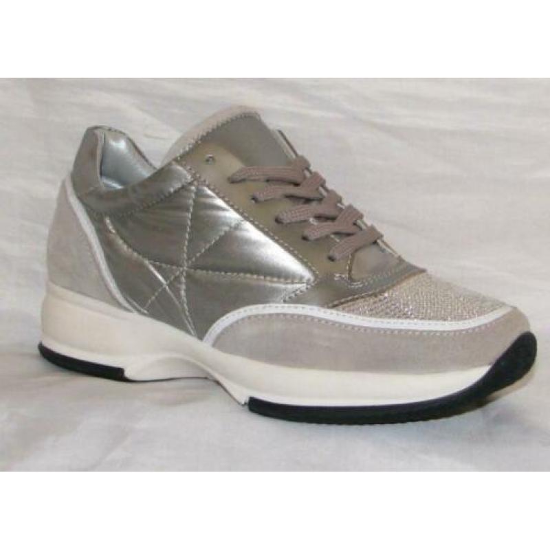 HIP maat 41 sneaker zilver/grijs strass - gratis verzenden