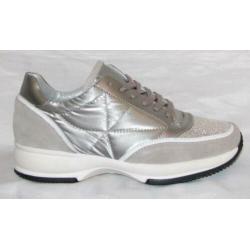 HIP maat 41 sneaker zilver/grijs strass - gratis verzenden