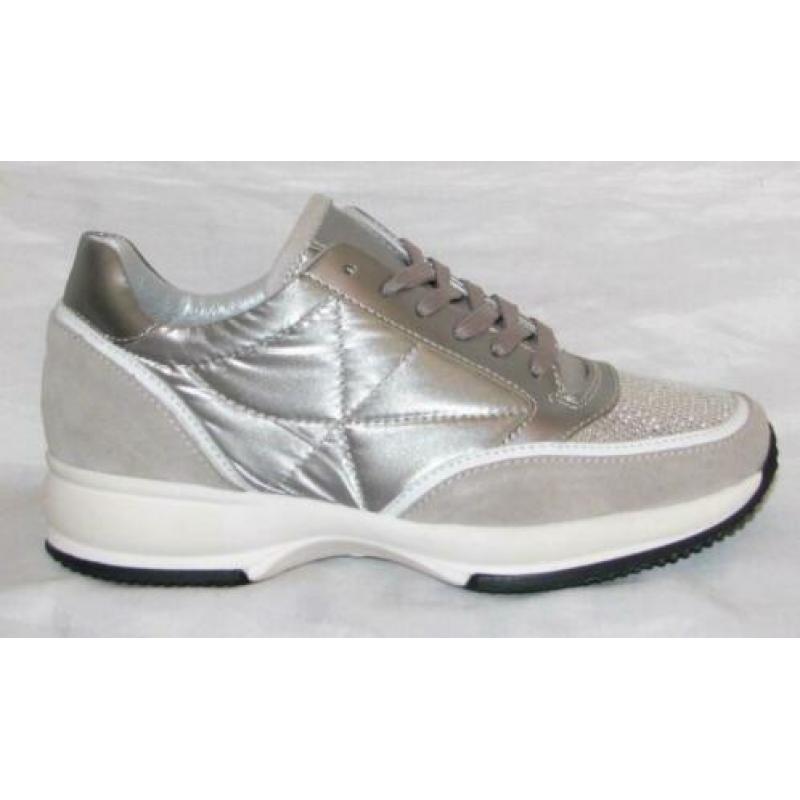 HIP maat 41 sneaker zilver/grijs strass - gratis verzenden