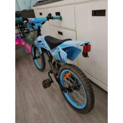 Troy kinderfiets MX Cross blauw 16 inch