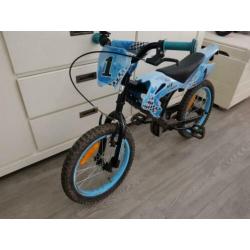 Troy kinderfiets MX Cross blauw 16 inch