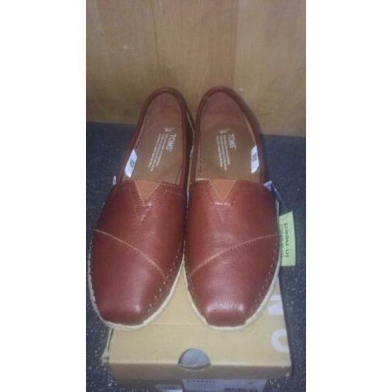 Toms classic cognac leer maat 38,5 nieuw