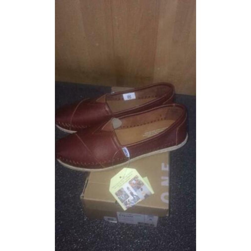 Toms classic cognac leer maat 38,5 nieuw