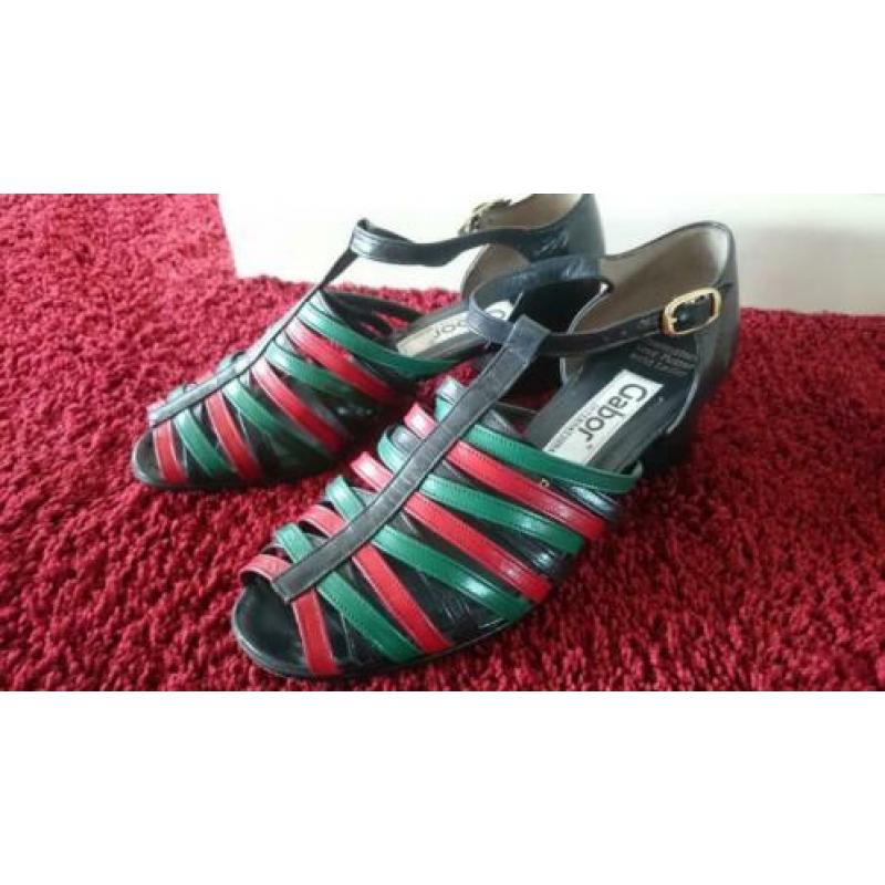 vintage retro kleurrijk sandalen van Gabor maat 5