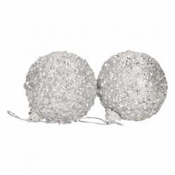 Kerstballen zilver 5 cm - Kerstballen